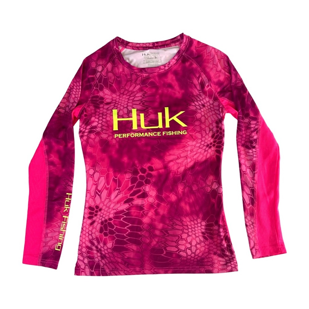 HUK Women's Icon X Camo Long Sleeve Performance Fishing Shirt Small